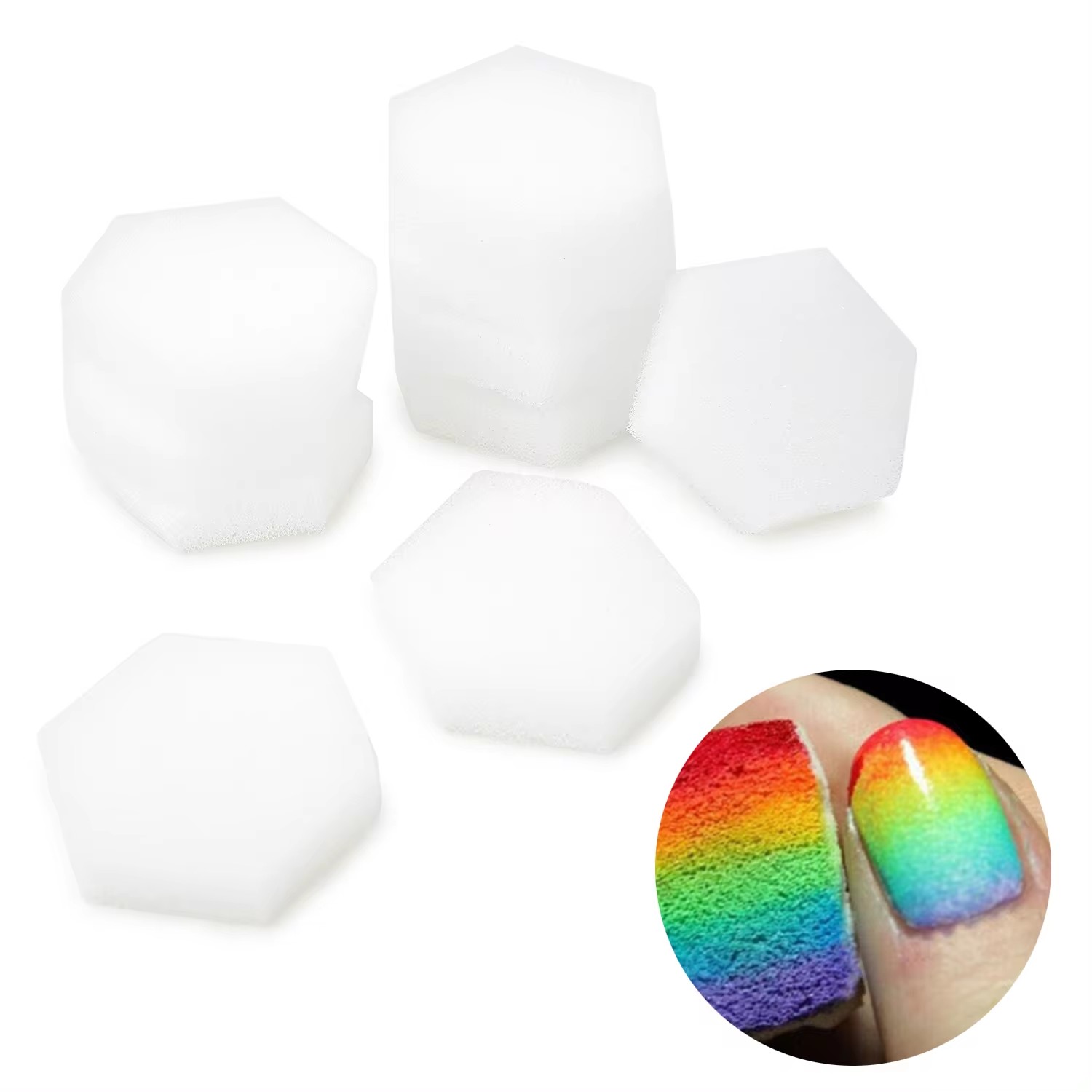 Gel Refill Pack - 80 шт. шестигранные мягкие губки, безворсовые