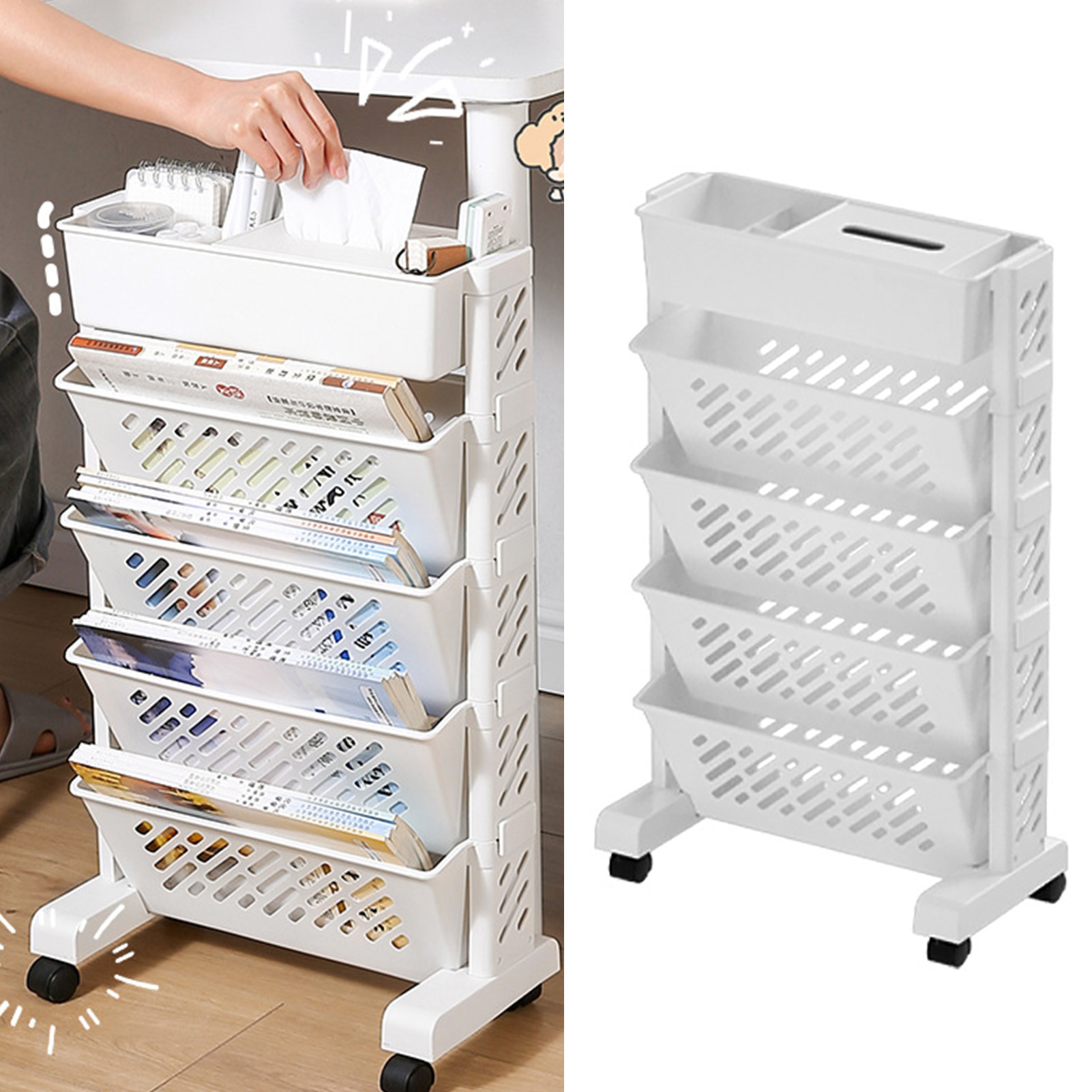 Передвижная книжная полка боль – обзор и цена Magazine Holder Rack